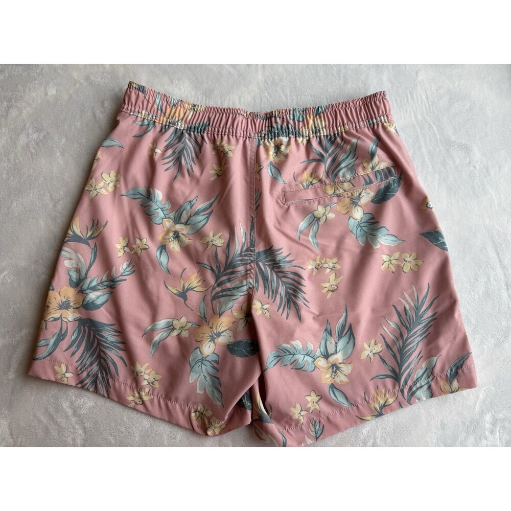 American Eagle Floral Swim Trunks Men’s Small Pink Tropical Mesh Lined Shorts